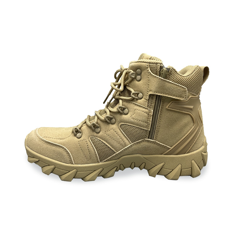 Botas militares antideslizantes de entrenamiento al aire libre, nuevas botas tácticas transfronterizas, botas de guerra resistentes al desgaste para hombres, botas de montaña para caminar en el desierto