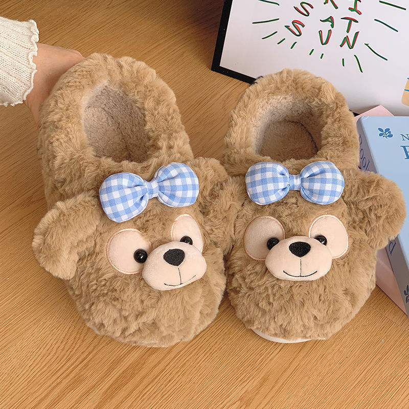 Cute Bear Cotton Slippers for Women Winter Outer Wear Non-Slip Home Indoor Thick-Soled Fleece-Lined Bag with Warm Cotton Shoes Swing Cute Bear Cotton Slippers for Women Winter Outer Wear Non-Slip Home Indoor Thick-Soled Fleece-Lined Bag with Warm Cotton Shoes Swing