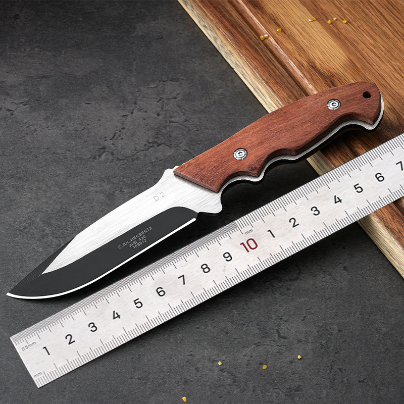 户外高硬度刀具手把肉小刀一体龙骨防身随身刀野营便携求生水果刀