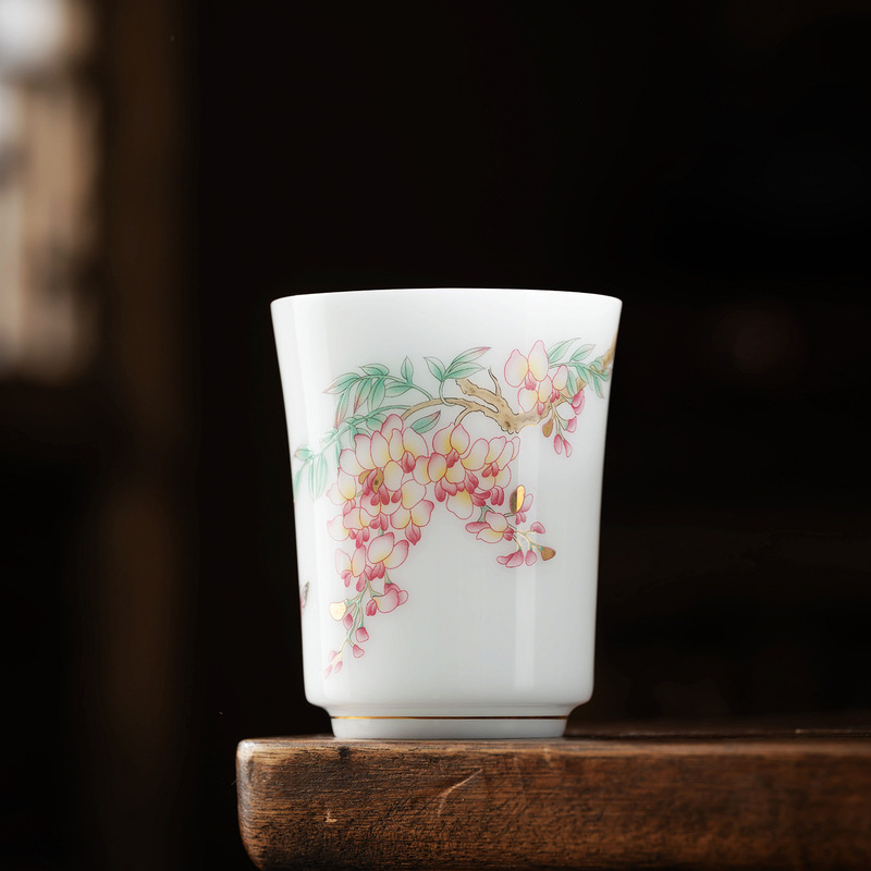 釉烧冰种玉瓷主人杯德化白瓷品茗杯喝茶杯子家用茶具单杯定制logo|undefined