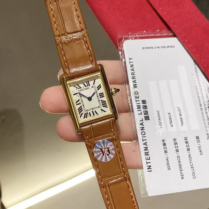 Arf Factory High Quality Korean Version Daytona Retro Tank Square Ladies Santos Watch Second-Hand Women's Watch