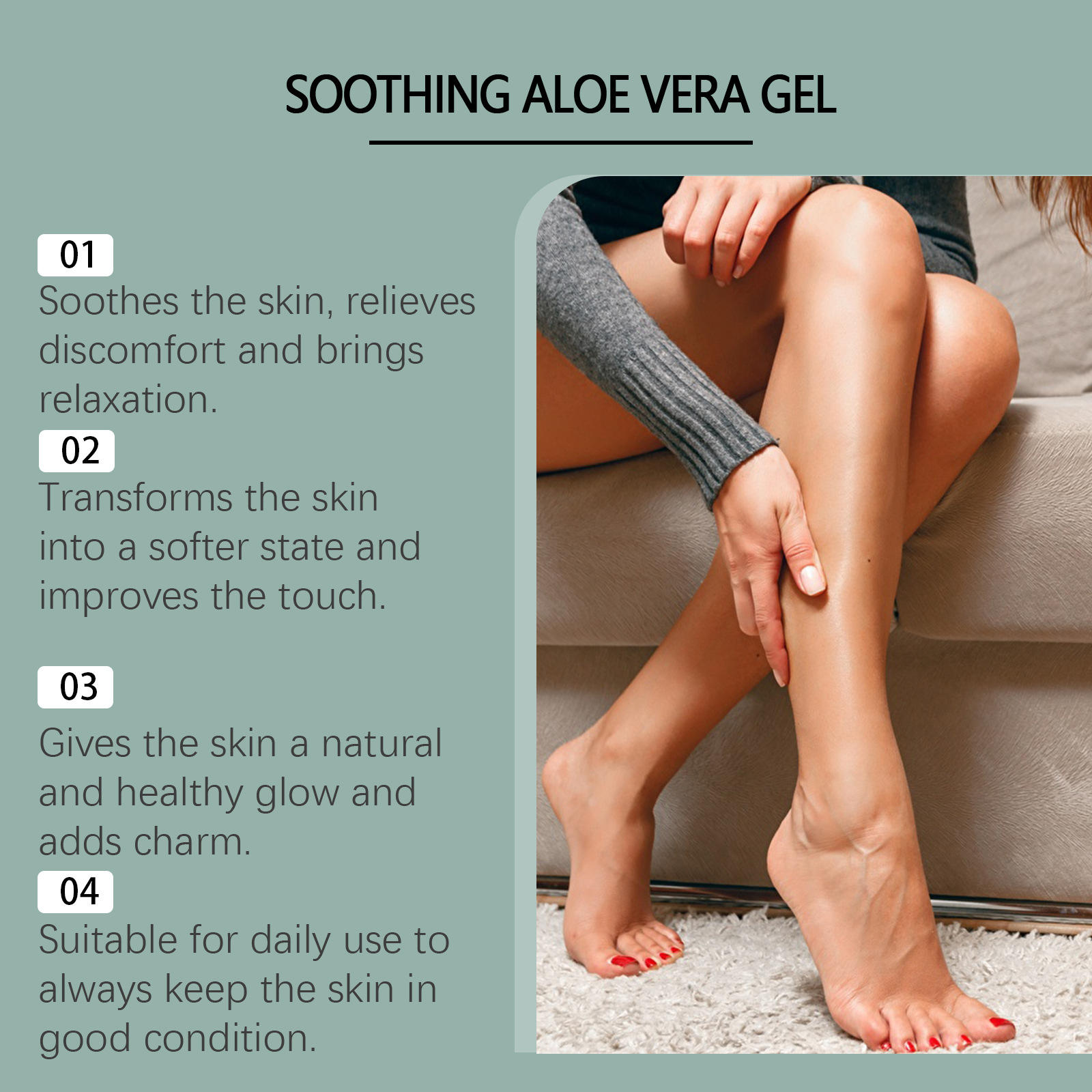 EELHOE Aloe Vera Gel Suaviza la piel Brillante Hidratante Suave Hidratante Gel de Cuidado Nutritivo