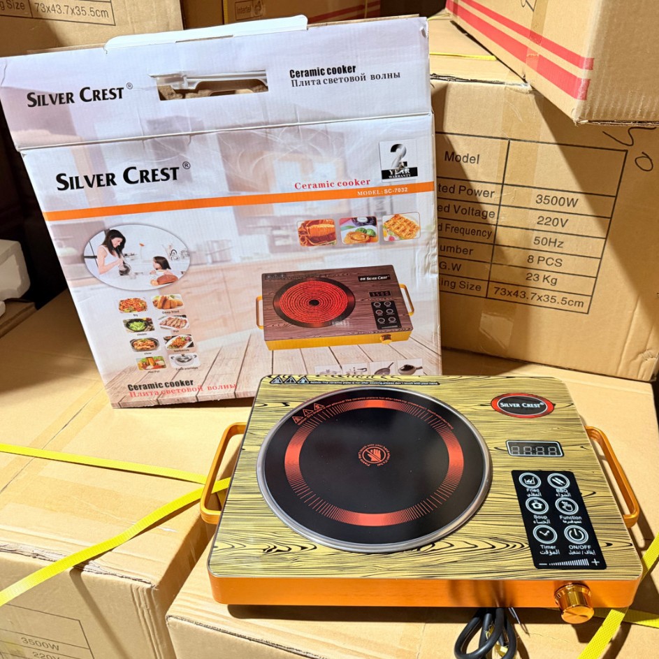 Foreign Trade Export Touch Single Stove Household High-Power Induction Cooker Hot Pot Noodle Cooker Infrared Electric Ceramic Stove Cross-Border Crystal Plate