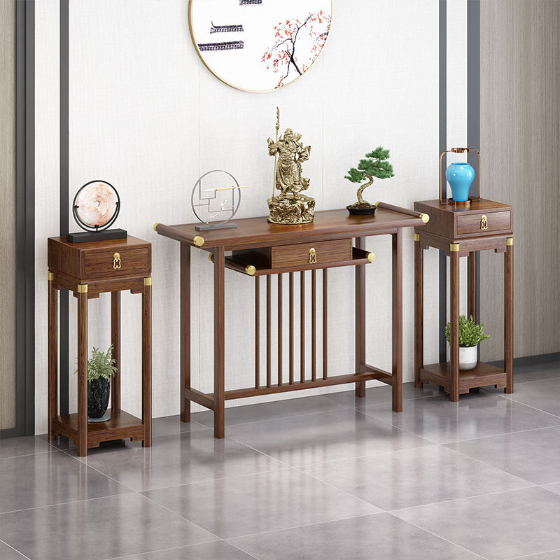 Nuevo estilo chino vista mesa de escritorio Mesa Zen Hall escritorio MESA DE Buda hogar tira tabla vista Mesa pasillo gabinete estrecho image 6