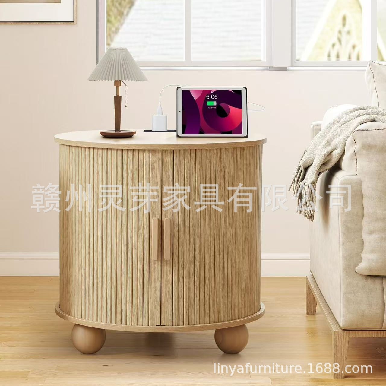 Comercio exterior transfronterizo Amazon móvil de rollo de rejilla gabinete de mesas de cabecera de cama sala de estar simple sofá lado de varias mesas de almacenamiento