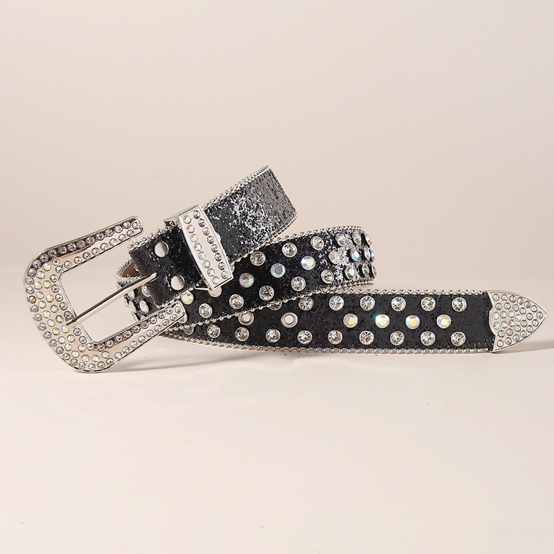 mit Pailletten-Strasssteinen, Herren-Rock-Nachtclub-Persönlichkeitsgürtel, breiter Modetrend-Punk-Internet-Promi-Gürtel für Männer_voghion.com