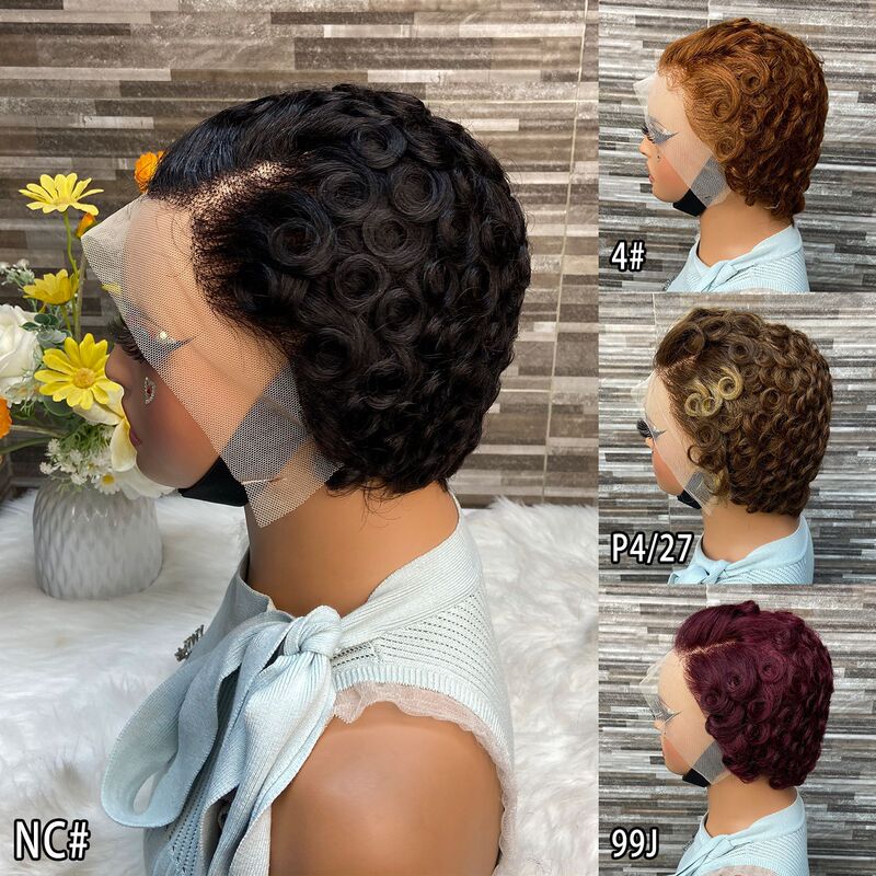 Chioma Wig Pixie Cut Glueless Real Human Hair 13x4 Front Lace Wig