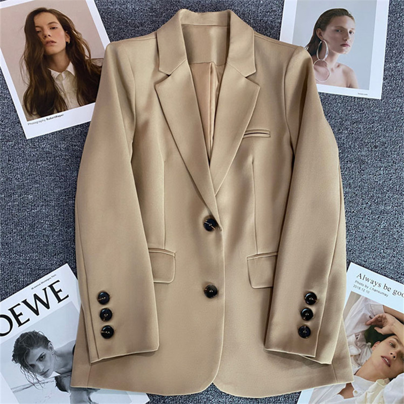 Qadın üçün sarı blazer, yüngül casual jaket