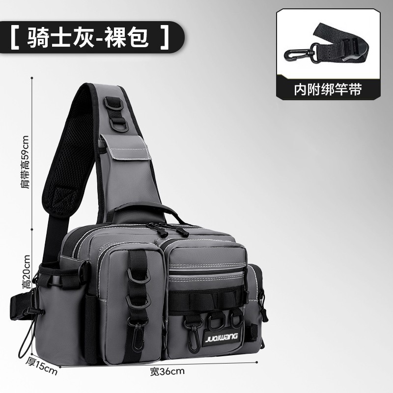 Bolsa de cintura multifuncional, mochila de hombro, mochila de tramo inclinada impermeable y resistente al desgaste, bolsa de almacenamiento para equipos de pesca especiales image 11