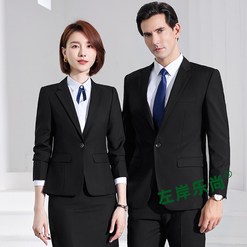 High-End Non-Iron Formal Black Women's Suit Pants Set, Gray Women's Suit with Pants, Business Bank Blue Suit