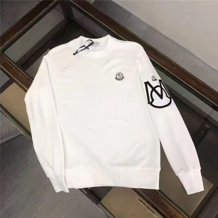 Mengjia Sweatshirt with Solid Color Print and Badge, Various Styles, Pullover, Versatile, Fashionable, with Correct Lettering, Hoodie, Fleece-Lined and Thickened