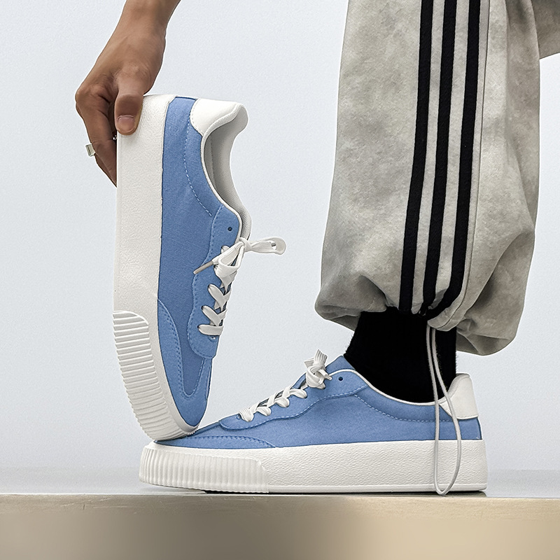 Zapatos de lona para hombre 2025 nuevos zapatos de entrenamiento alemanes moda para hombres tendencia al aire libre zapatos para hombres de nicho todo fósforo zapatos casuales cabello