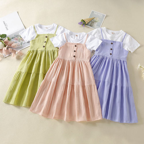 Little Girl Summer Dress 2024 New Style Trendy Girls' Summer Skirts Children Summer Dresses Princess Dresses for Girls