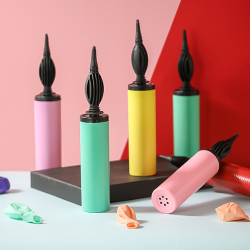 Red Macaron Inflator Hand Push Balloon Inflator Pump Inflator Balloon Tool Home Portable Wholesale