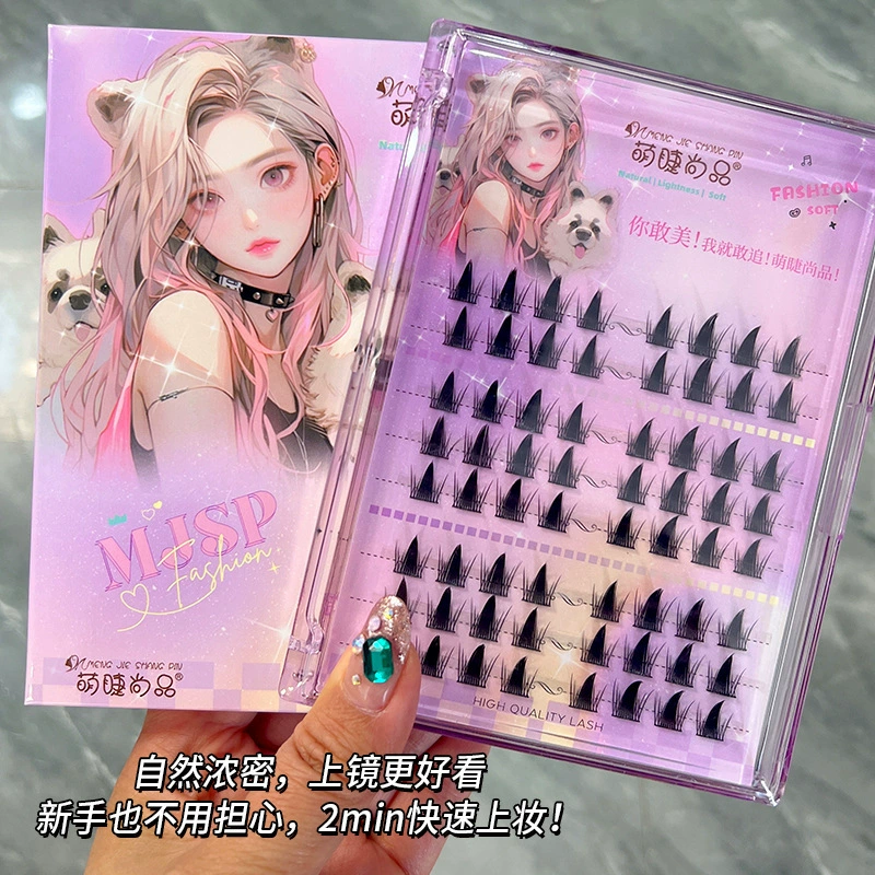 Dense False Eyelash Clusters, Comic-Style Design, European Look, Lower Lash Packs
