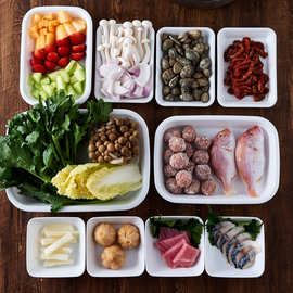 日本进口厨房料理备菜盘家用火锅放饺子水果蔬菜食材配菜收纳托盘