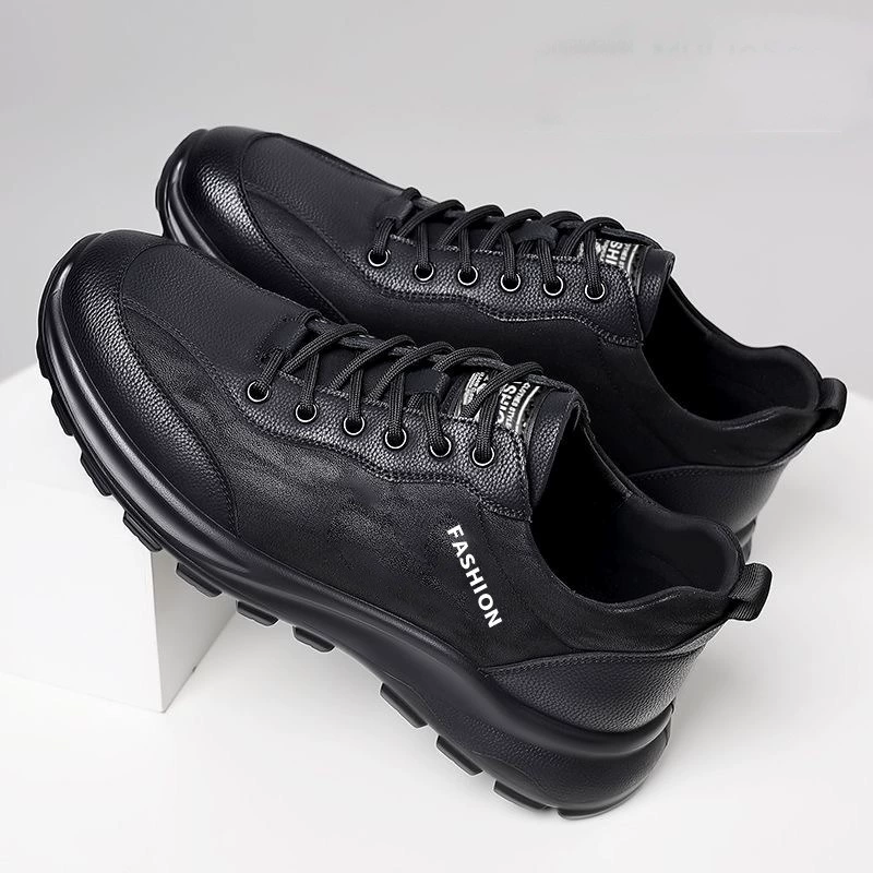 Трансграничные мужские туфли с шнуровкой PU мужские повседневные кожаные туфли модные и удобные папы Men's Shoes