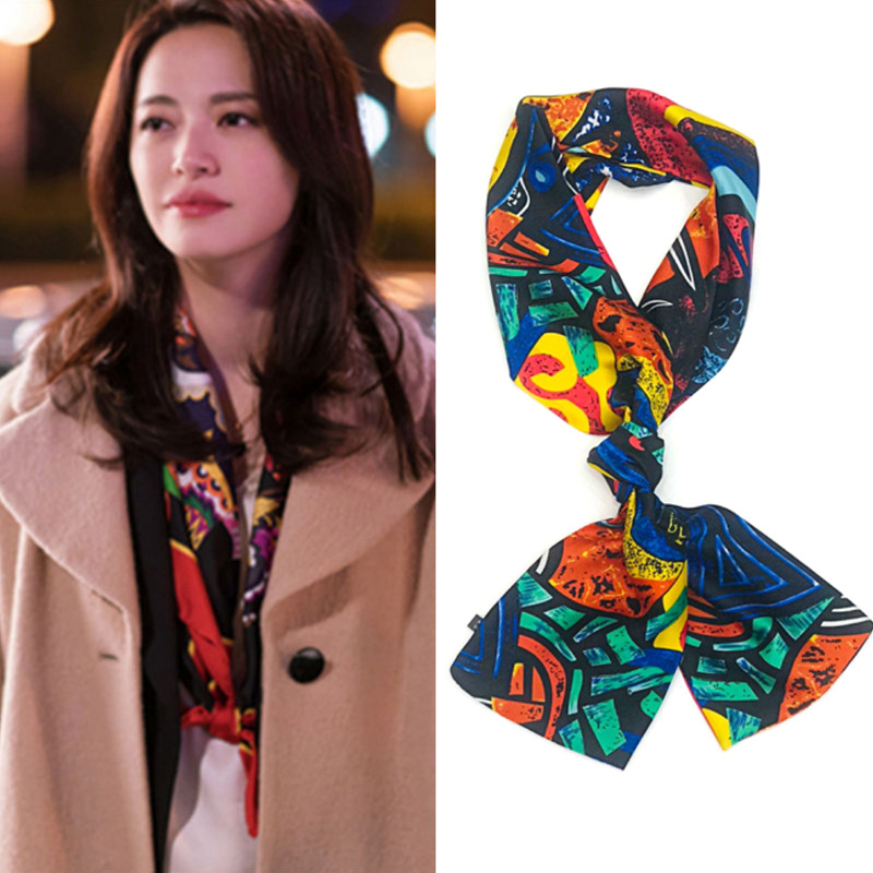 Women's Elegant Simple Style Geometric Chiffon Printing Silk Scarf display picture 5