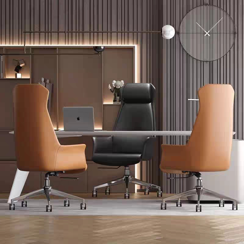 Silla de cuero ligera de lujo de alto nivel de negocios silla de oficina ergonomía silla cómoda al por mayor