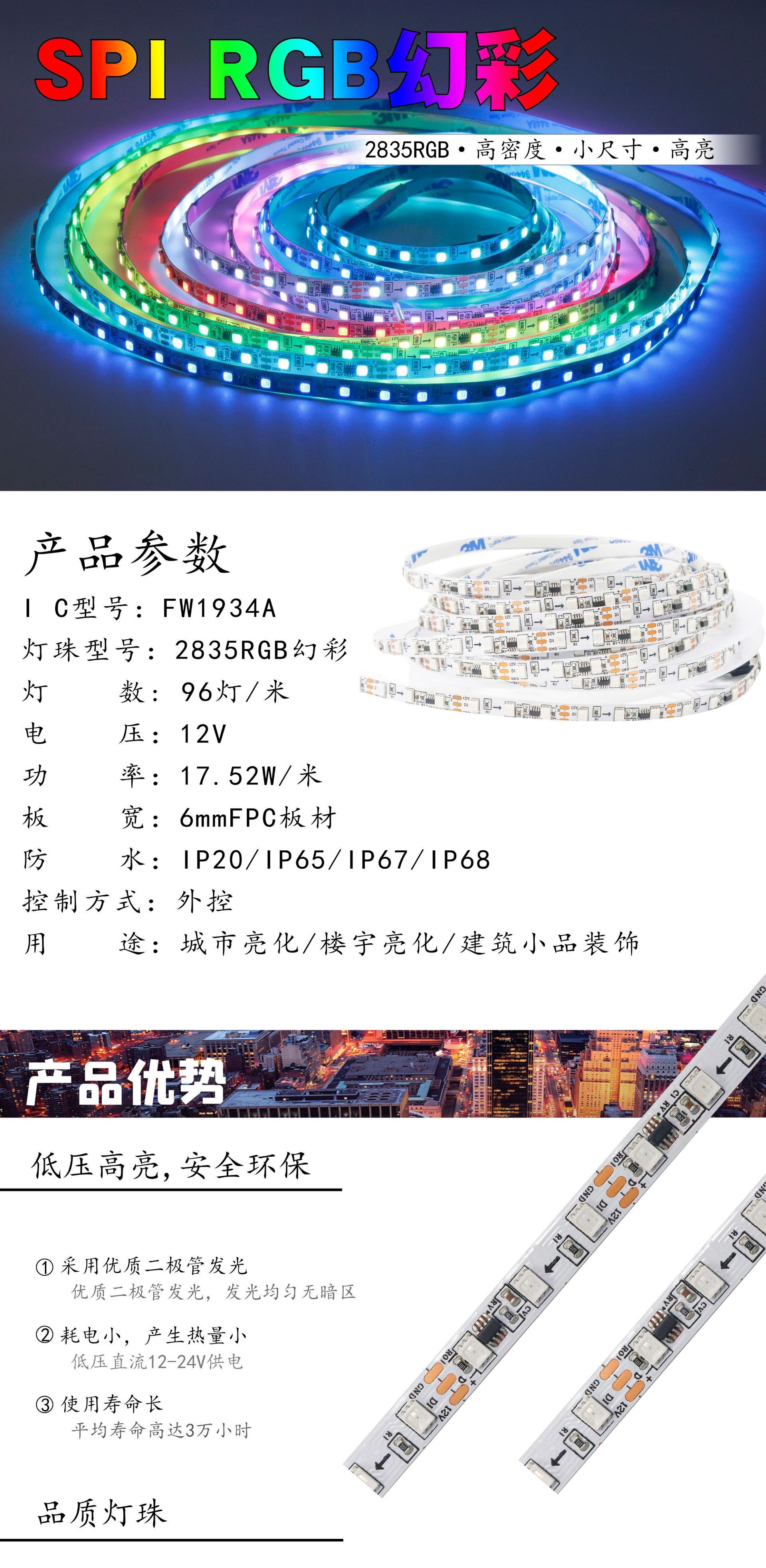 超窄可编程LED幻彩柔性灯带小尺寸高密度12V低压跑马2835RGB灯带-阿里巴巴