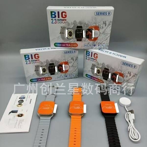 Cross-Border T900Ultra2Gs Smart Watch Men's Multi-Functional Long-Lasting Heart Rate Health Business Sports Huaqiangbei