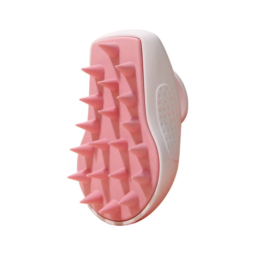 Original new girly powder silicone shampoo brush scalp massage comb household dry and wet shower shampoo brush wholesale
