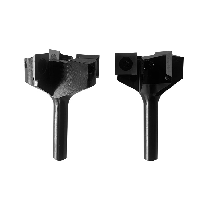 Cuchillo para romper tablas de cuatro cuchillas montado en rack, cuchillo para ranurar de cuatro cuchillas, cuchillo para limpiar la parte inferior, cuchillo para romper tablas con incrustaciones extraíbles, mango 1/2, 12 mangos