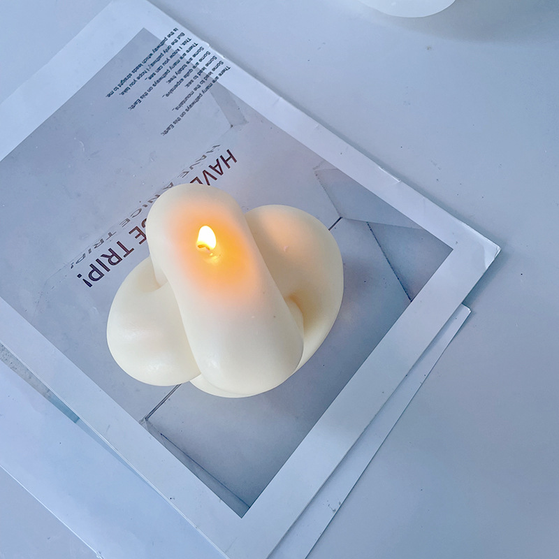 Jiahuimei INS viento lana nudo vela molde tridimensional nudo grueso vela aromaterapia jabón hecho a mano molde de silicona