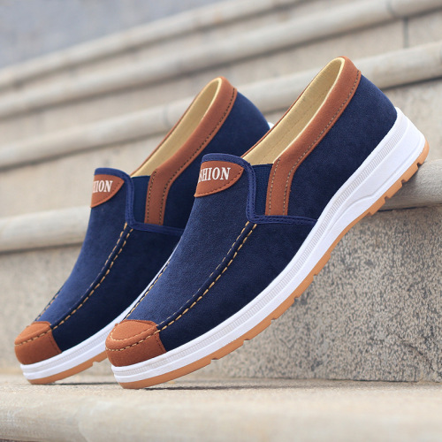 Foreign trade cloth shoes, casual shoes, wholesale old Beijing cloth shoes, breathable, comfortable, non-slip canvas shoes, men's work shoes