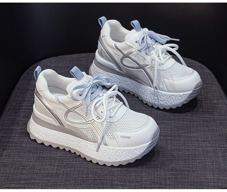 Giày sneaker nữ đế dày lưới thoáng khí phong cách thể thao — Xanh dương 5059, Tím 5059, Vàng 5059 chi tiết 13