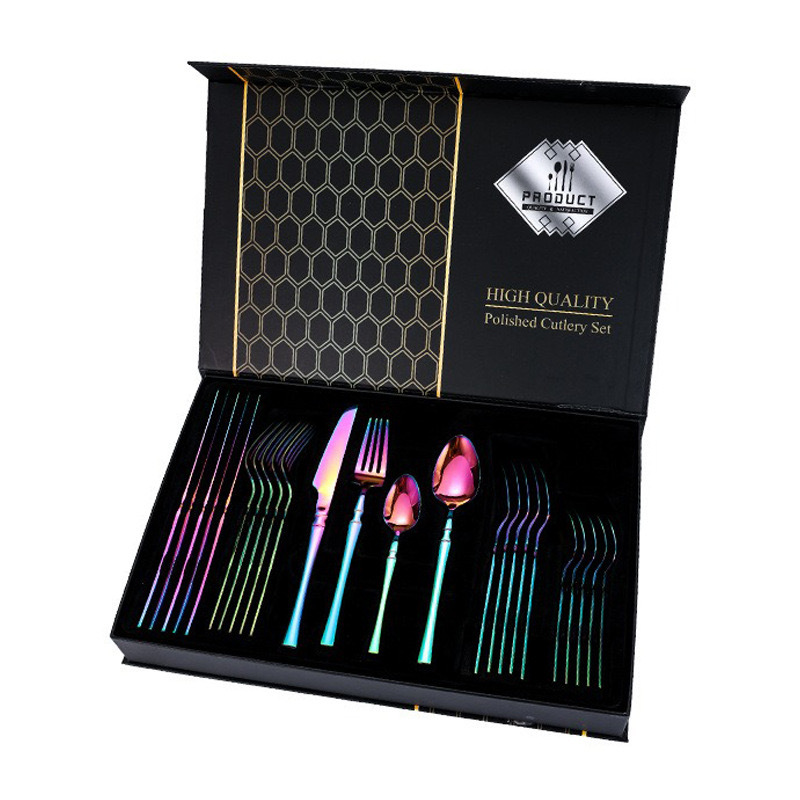 Trans-border Amazon Xiaoman cintura juego de vajilla de acero inoxidable hotel comida occidental cuchillo tenedor cuchara caja de regalo bistec cuchillo tenedor cuchara