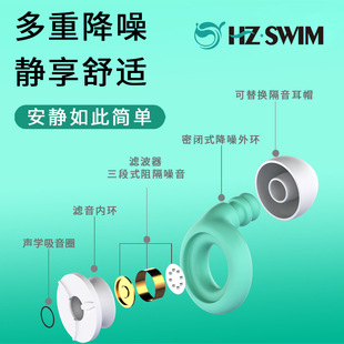 Filter Combination Earplugs Noise Reduction Earplugs Customized Removable Filter Element Silent Sleep Cross-border Hot Soundproof Earplugs