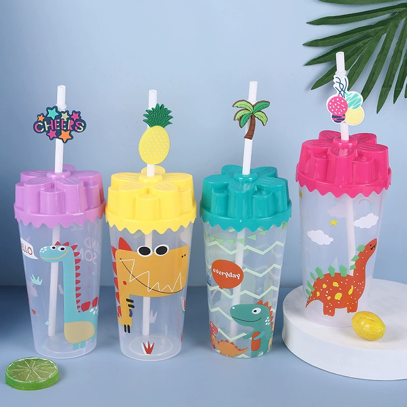 Печатный мультфильм Сиппи Кубок Мода Милая крышка чашки Креативный дизайн соломы большой емкости Бытовая Сиппи Кубок оптом