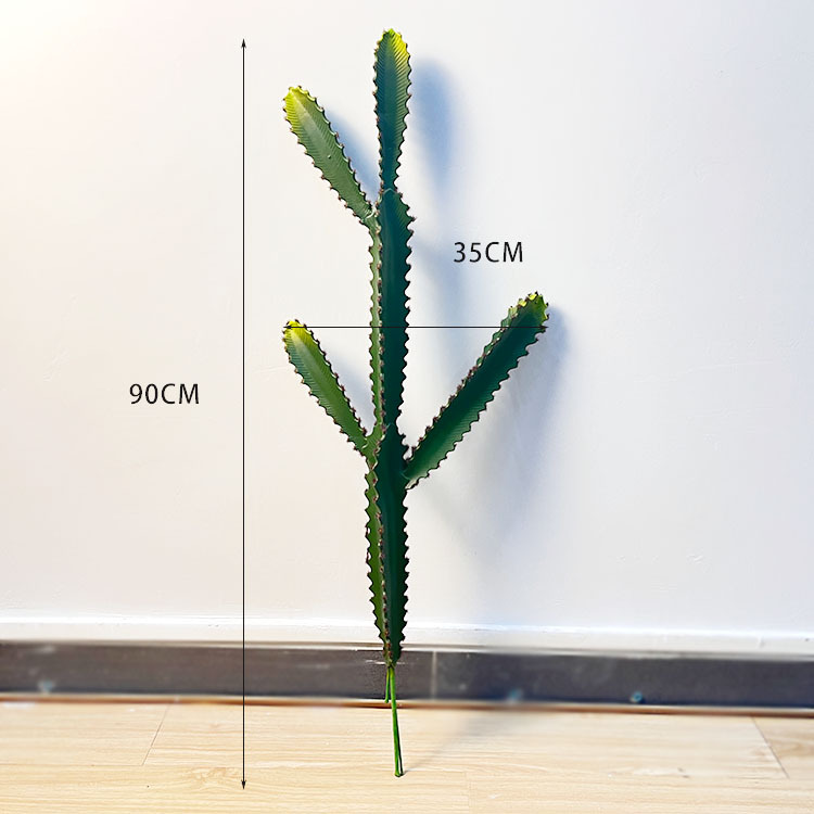 Simulación nórdica Planta verde Pilar de hadas Cactus grande piso interior sala de estar ropa tienda decoración de ventana