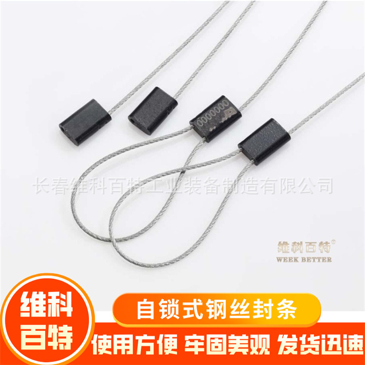 钢丝封条抽紧式一次性铅封电表物流货运集装箱封签施封锁厂家防伪
