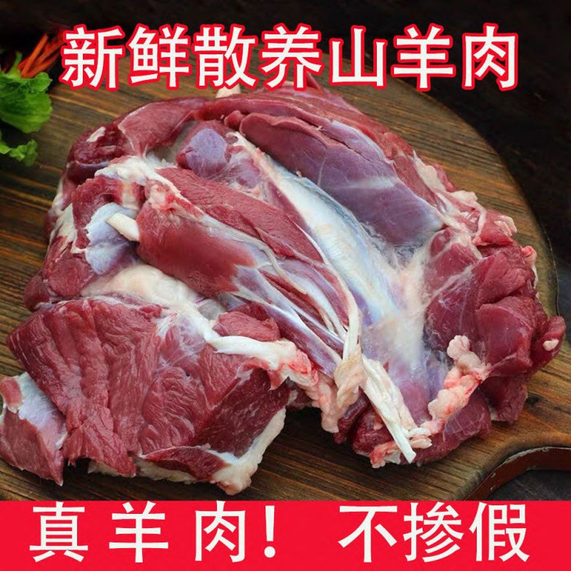 羊肉新鲜去骨羊腿肉火锅羊蝎子羊排理清真烧烤现宰羔羊肉包邮跨境