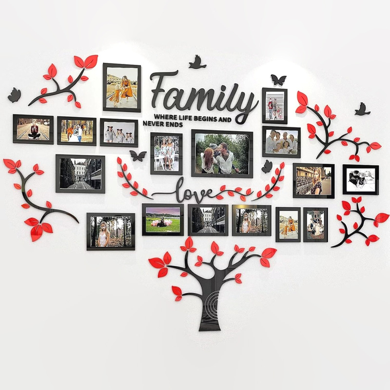 Source Factory Acrylic Self-Adhesive Family Tree Photo Frame Wall Stickers Living Room Decorative Photo Wall Cross-Border Exclusive Supply Source Factory Acrylic Self-Adhesive Family Tree Photo Frame Wall Stickers Living Room Decorative Photo Wall Cross-Border Exclusive Supply