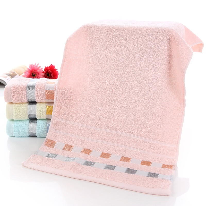 Baumwollhandtuch mit Schleifenmuster, saugfähig und dick, für den Heimgebrauch, Gesichtswäsche, Arbeitsschutz, als Geschenk für wohltätige Zwecke_voghion.com
