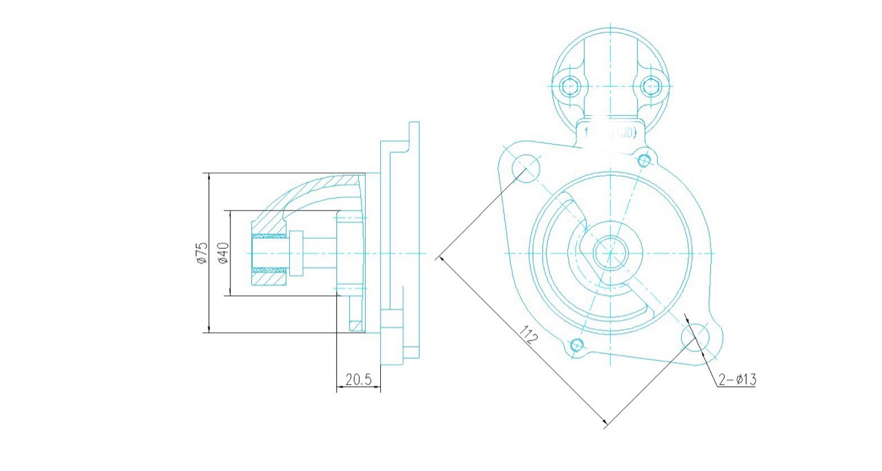 QDJ1308J starter motor Jiangdong 395/2110 starter motor planetary deceleration starter motor