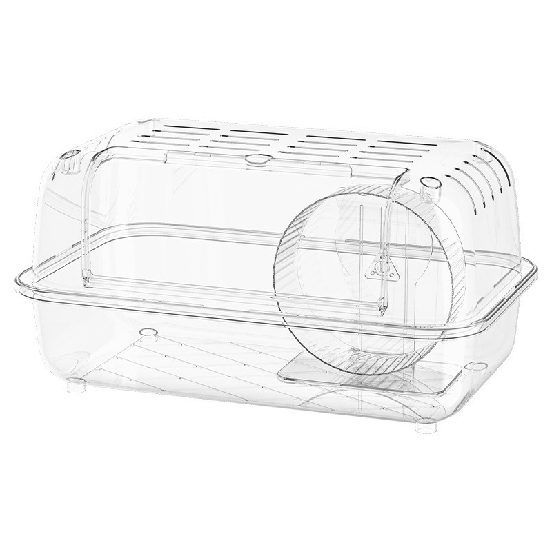 Jaula Transparente de Acrílico para Hámster de Plástico PET Acrílico Impermeable Desmontable para Hámsteres