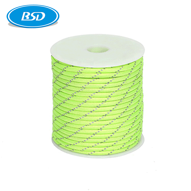 广东百事得批发户外帐篷反光圆绳厂大拉力消防登山海上涤纶包芯绳