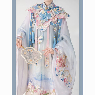 汉服女琉璃百合明制立领长衫重工刺绣云肩新款马面裙春夏套装-阿里巴巴
