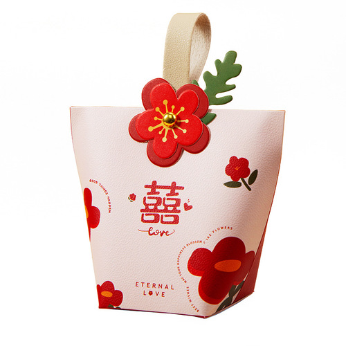 Wedding candy box ins style wedding candy bag portable empty box creative wedding candy box high-end Xiaohongshu same style