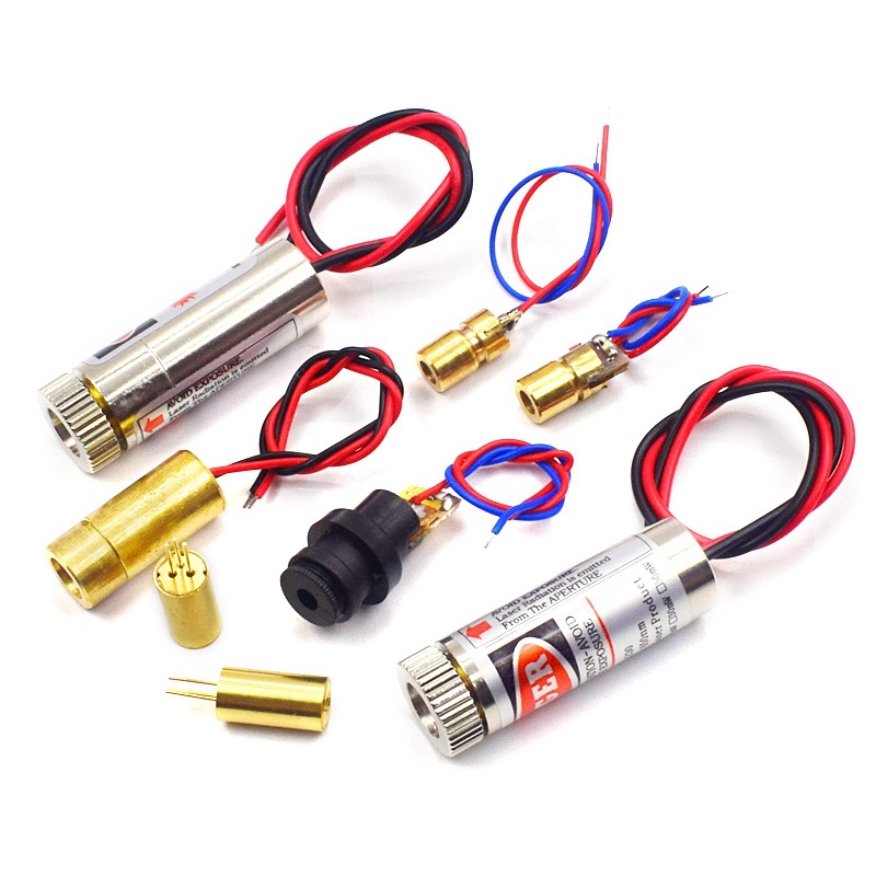 3V5V激光头激光二极管650nm红色点状一字铜材半导体激光管大功率