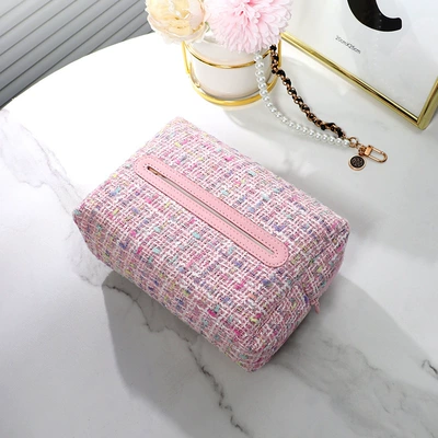 Car-mounted Xiangfeng series tissue Car tissue box/set - pink-without-tissue