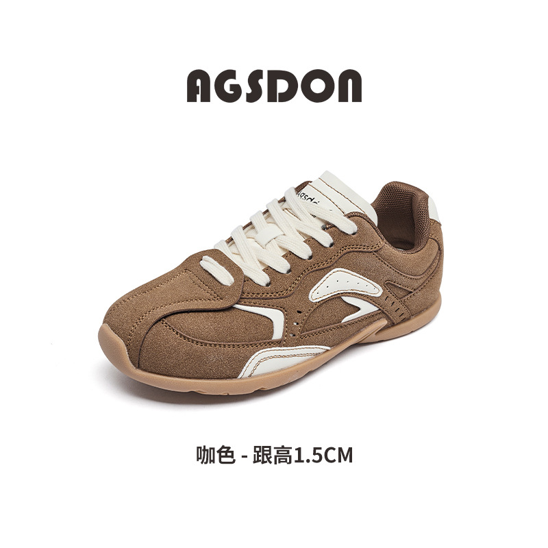 Augu Shi Deng retro zapatos de entrenamiento alemán para mujeres 2025 primavera nuevo ballet Gump zapatos deportivos casuales con suela gruesa