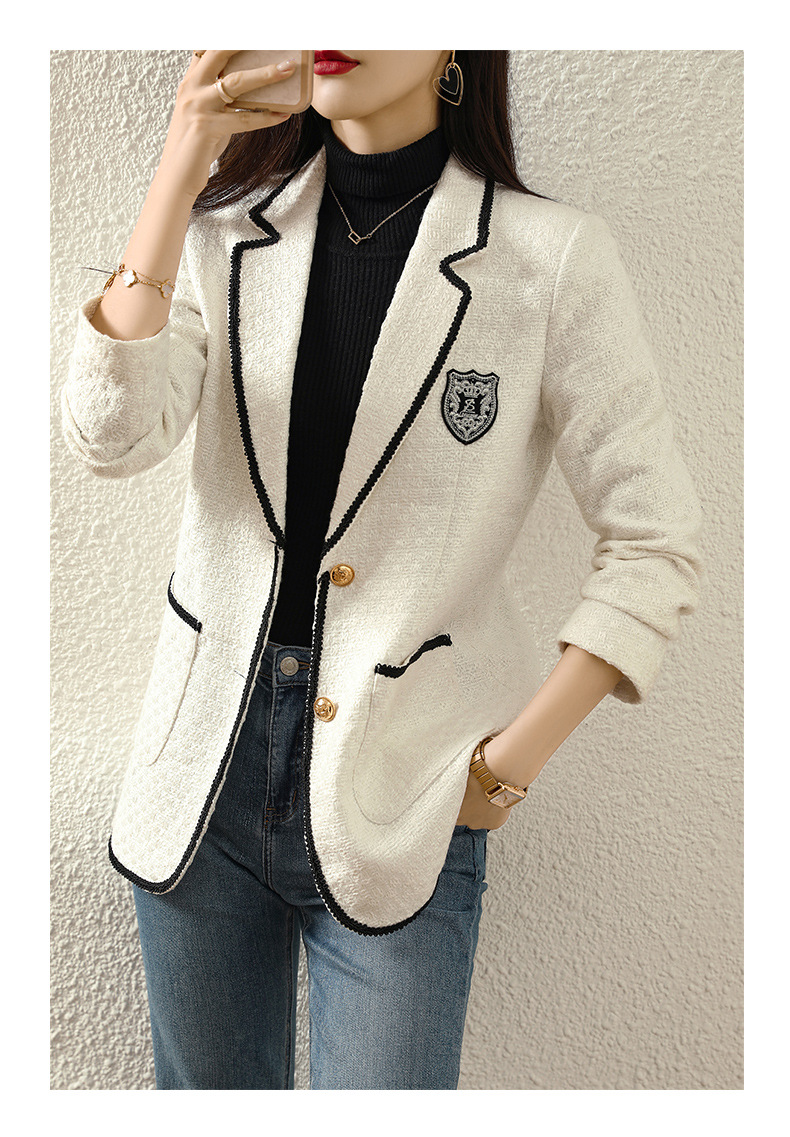 Dames blazer jas voor herfst en winter zakelijke workwear_voghion.com