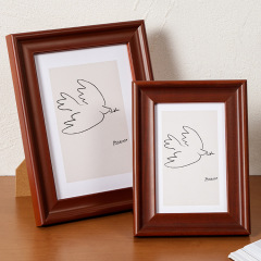 實木質相框擺台裝飾相冊框架方5寸6寸7寸A4外框掛牆洗照片定製diy