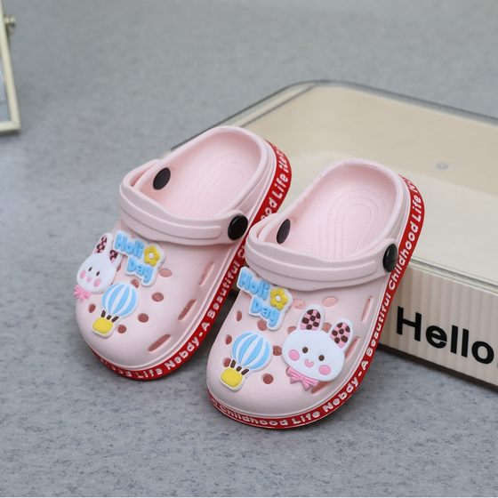 Eva Croc Shoes for Children Cute Rabbit Cartoon Waterproof Soft Sole Anti-Slip Infant Baby Baotou Sandals