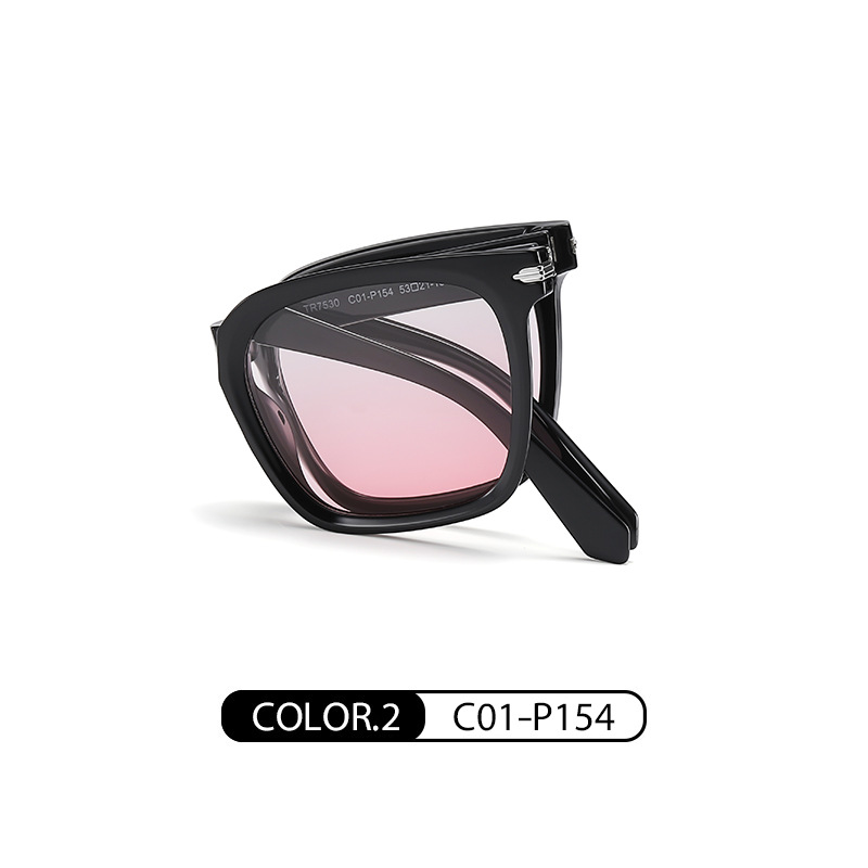 Nueva plegable gafas de sol TR90 ultra-ligero gafas de sol polarizadas 7530 protector solar a prueba de sol puede ser equipado con miopía gafas de sol polarizadas